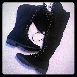 Miss Lola over knee lace up boot 7